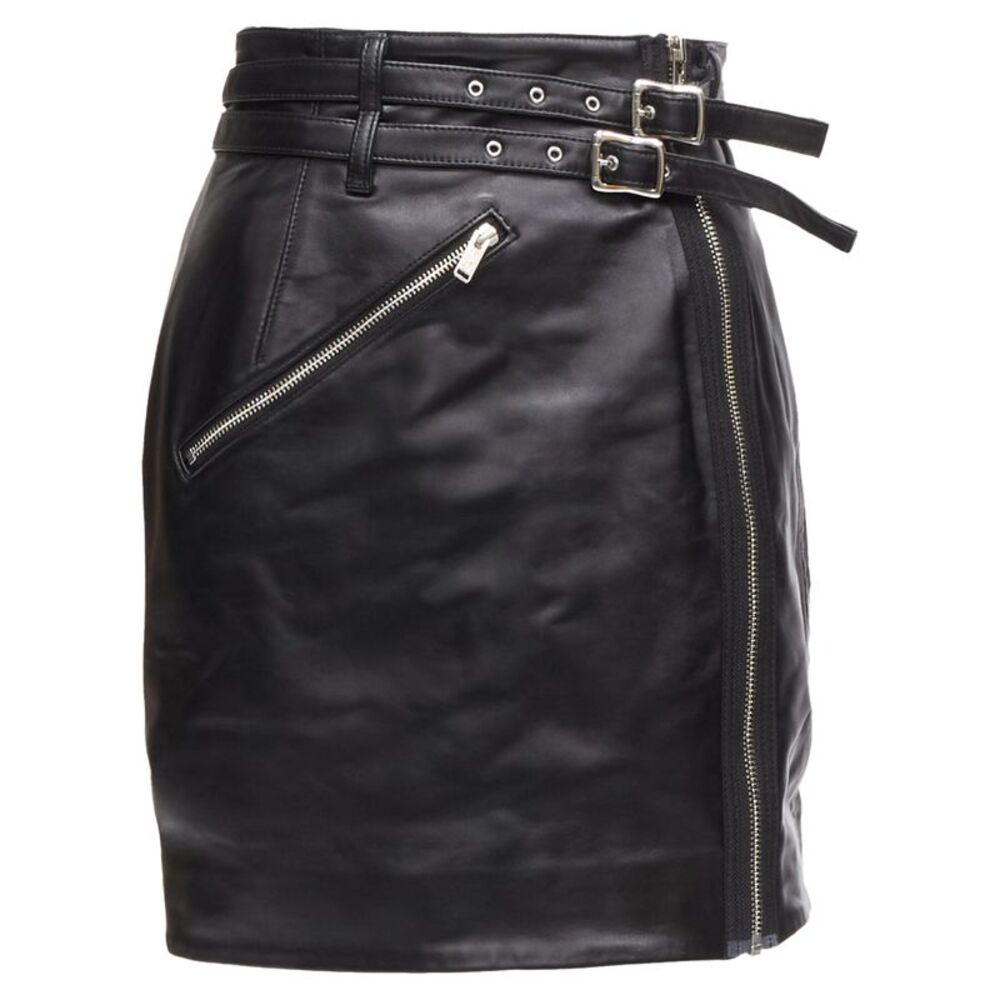 Undercover Leather Motorcycle Biker Skirt